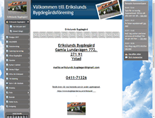 Tablet Screenshot of erikslund-bygdegard.se